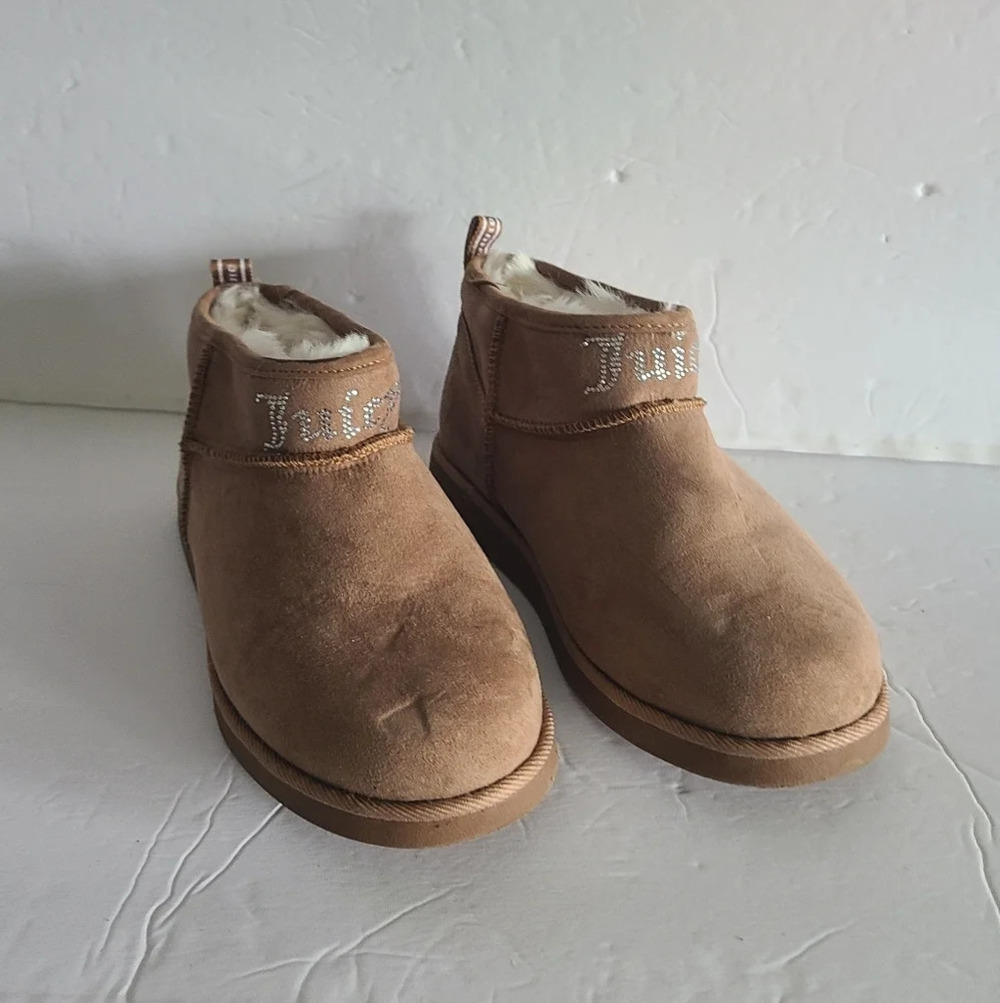 Juicy Couture brown crop boots sz.7 fabric